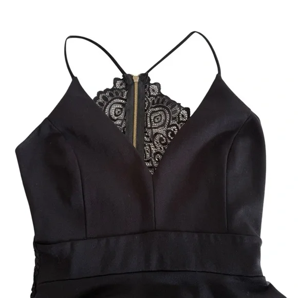 Windsor Black Spaghetti Strap Dress NWT - Picture 5 of 11